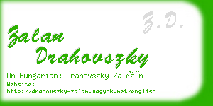 zalan drahovszky business card